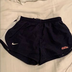 navy nike shorts with ole miss logo